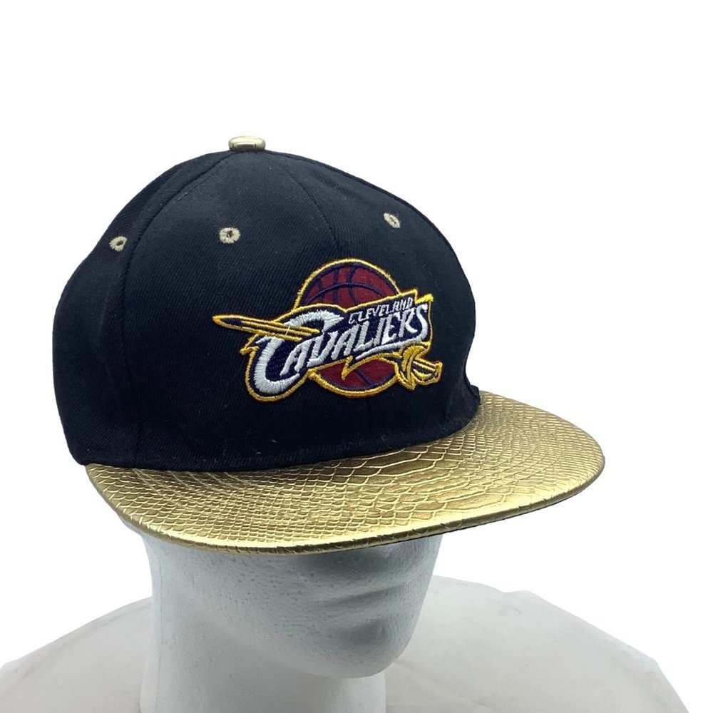 NBA Cleveland Cavaliers Snapback Cap Hat Size Youth Gold Adjustable Cotton Blend